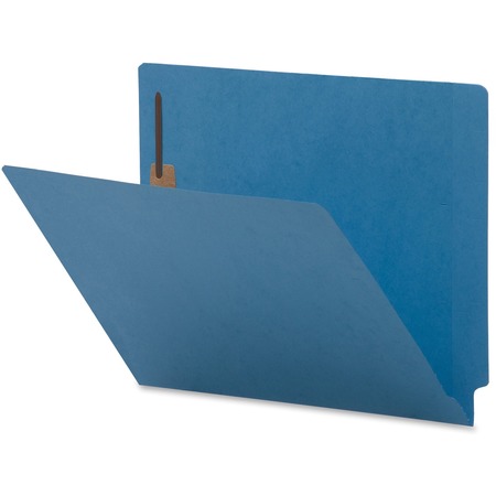 BUSINESS SOURCE Colored 2 Ply Tab Fastener Folders Blue, PK50 17242
